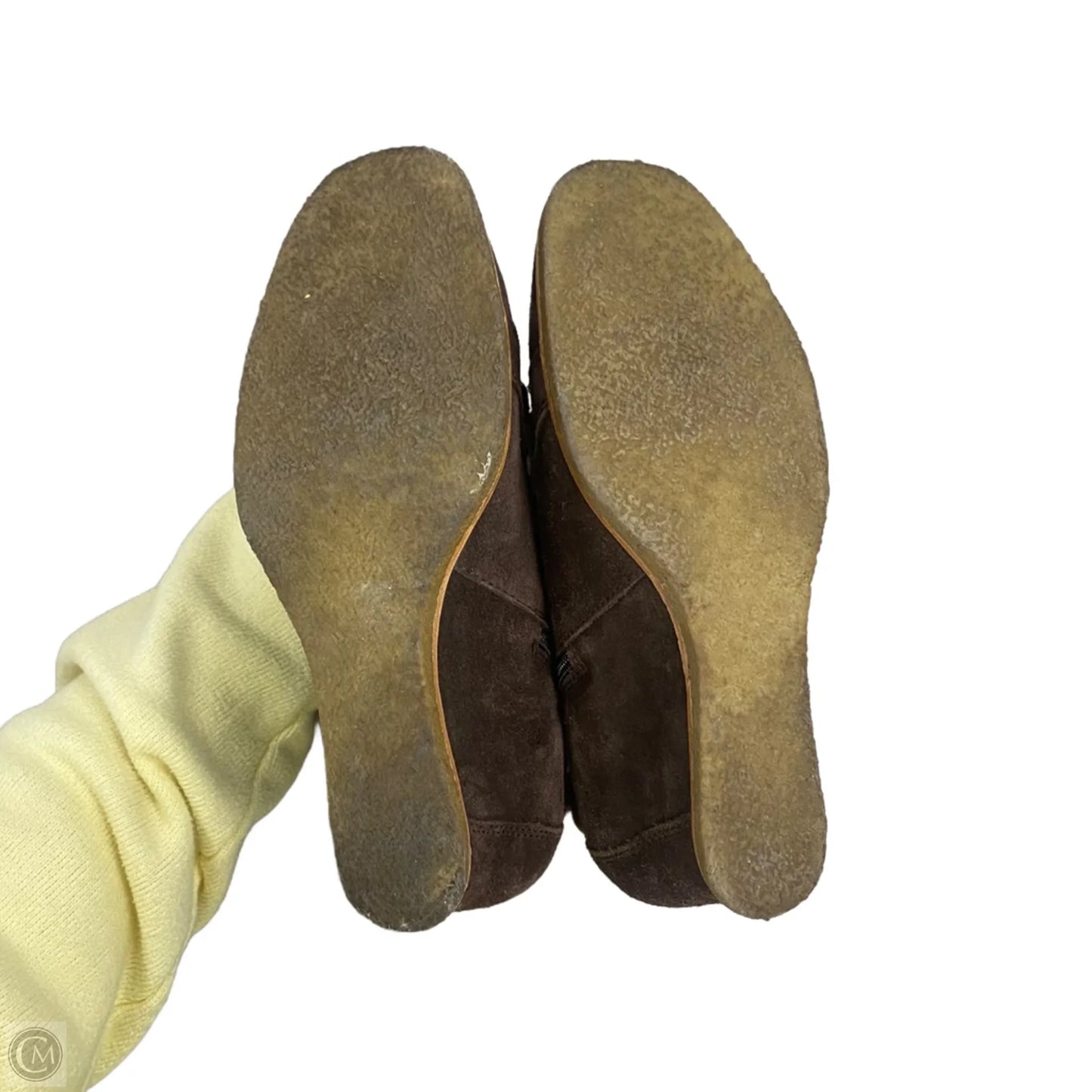 Boots Ankle Heels By Earth In Brown, Size: 7.5