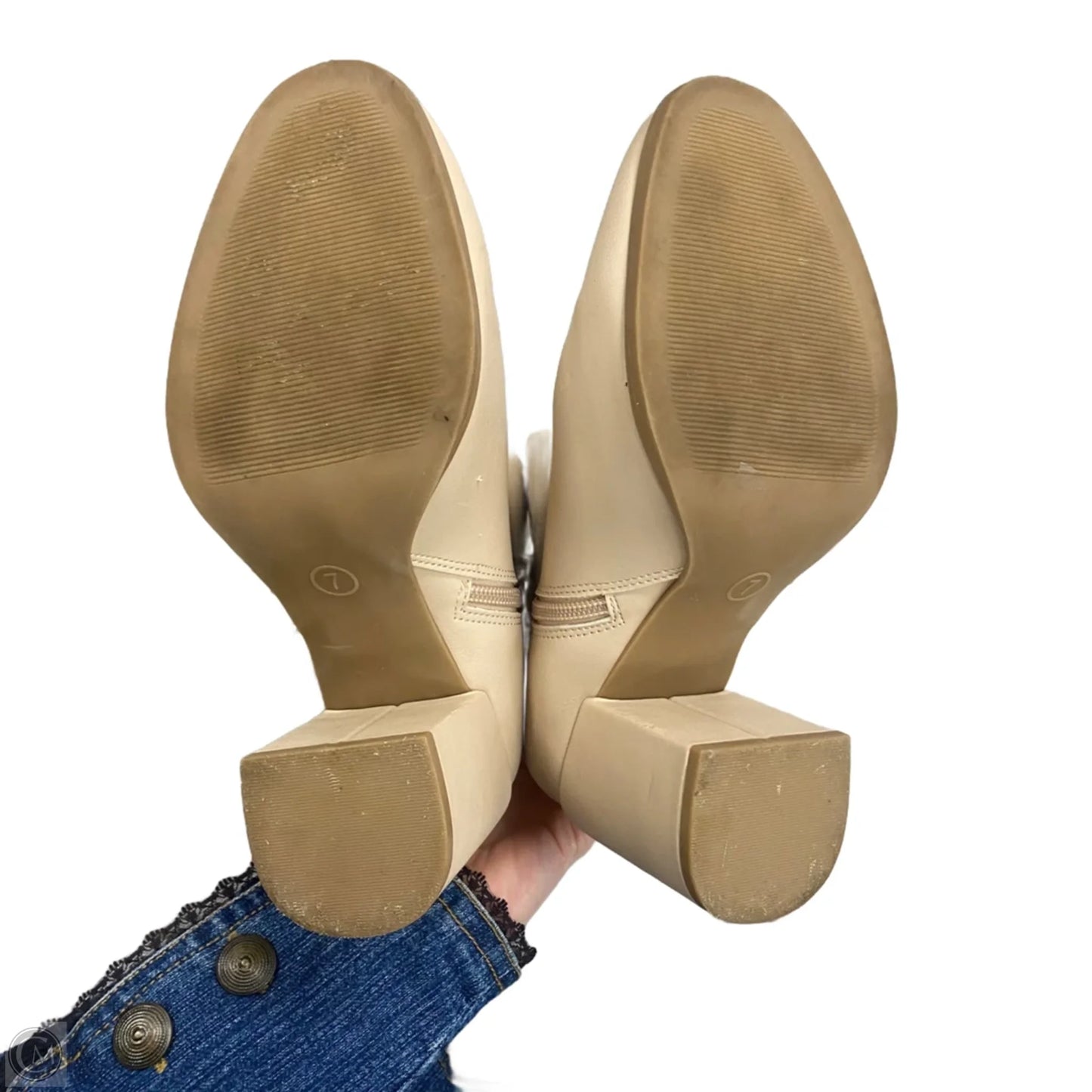 Boots Ankle Heels By A New Day In Tan, Size: 7