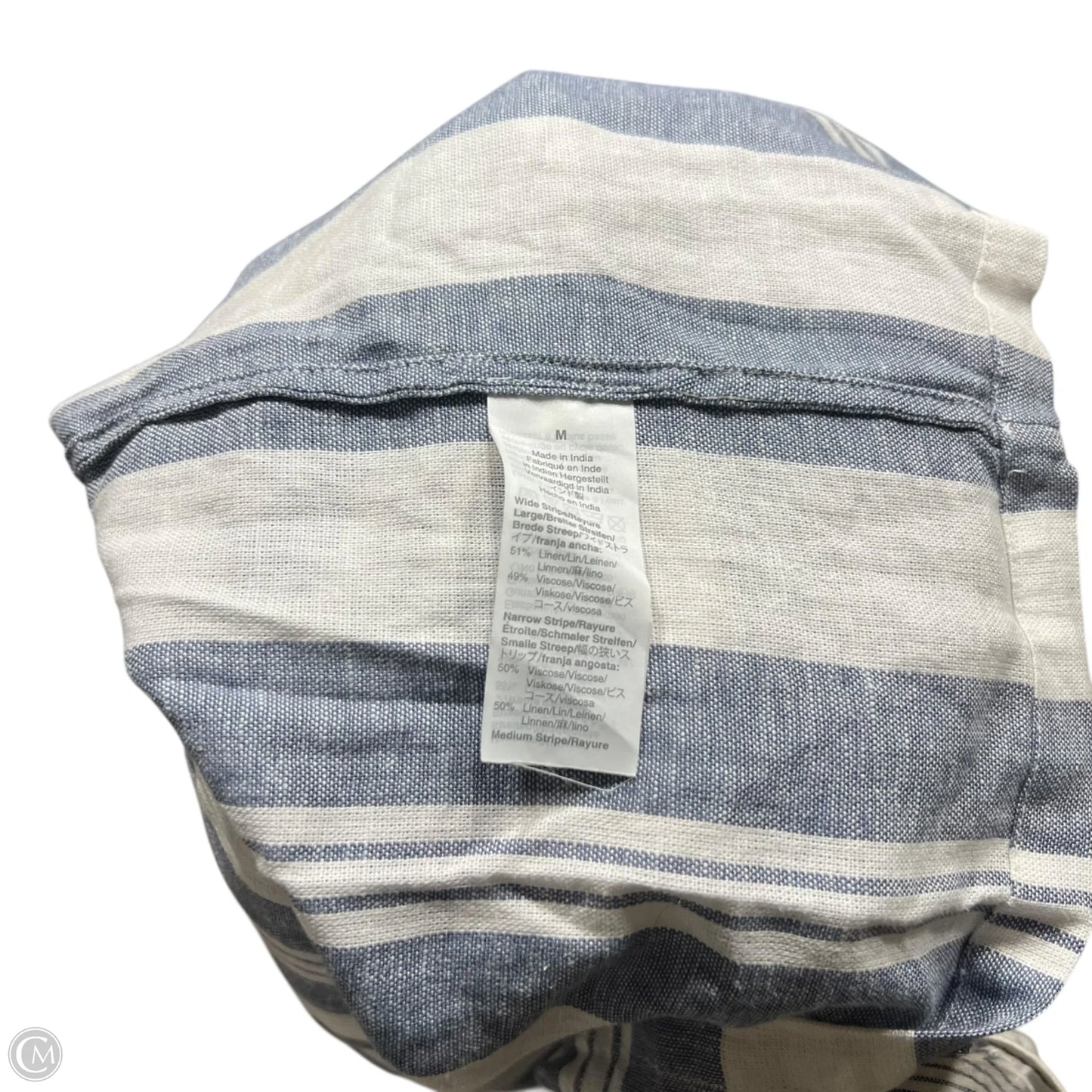 Dress Casual Midi By J. Crew In Blue & Cream, Size: M