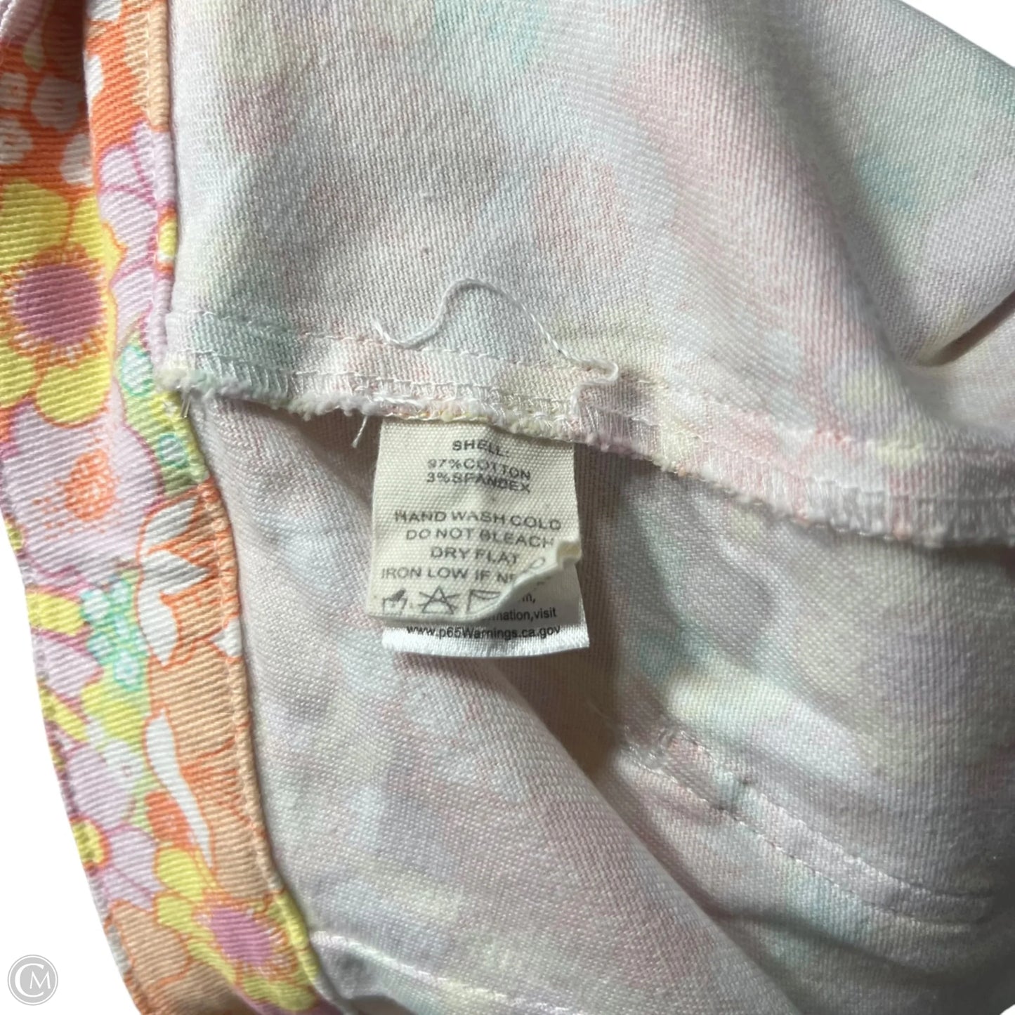 Jeans Flared By Peach Love Cream California In Floral Print, Size: S
