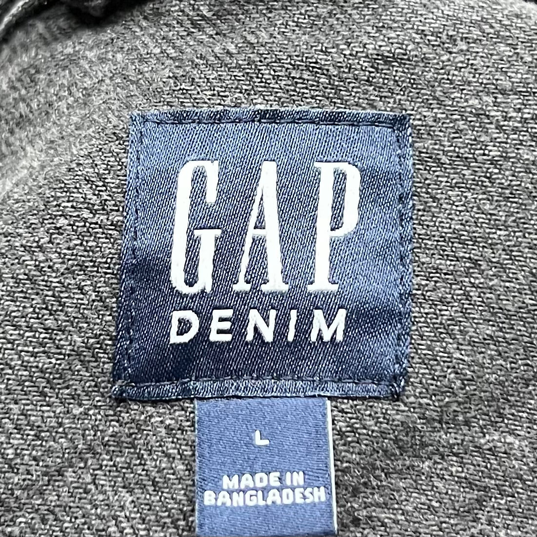 Jacket Denim By Gap In Black, Size: L