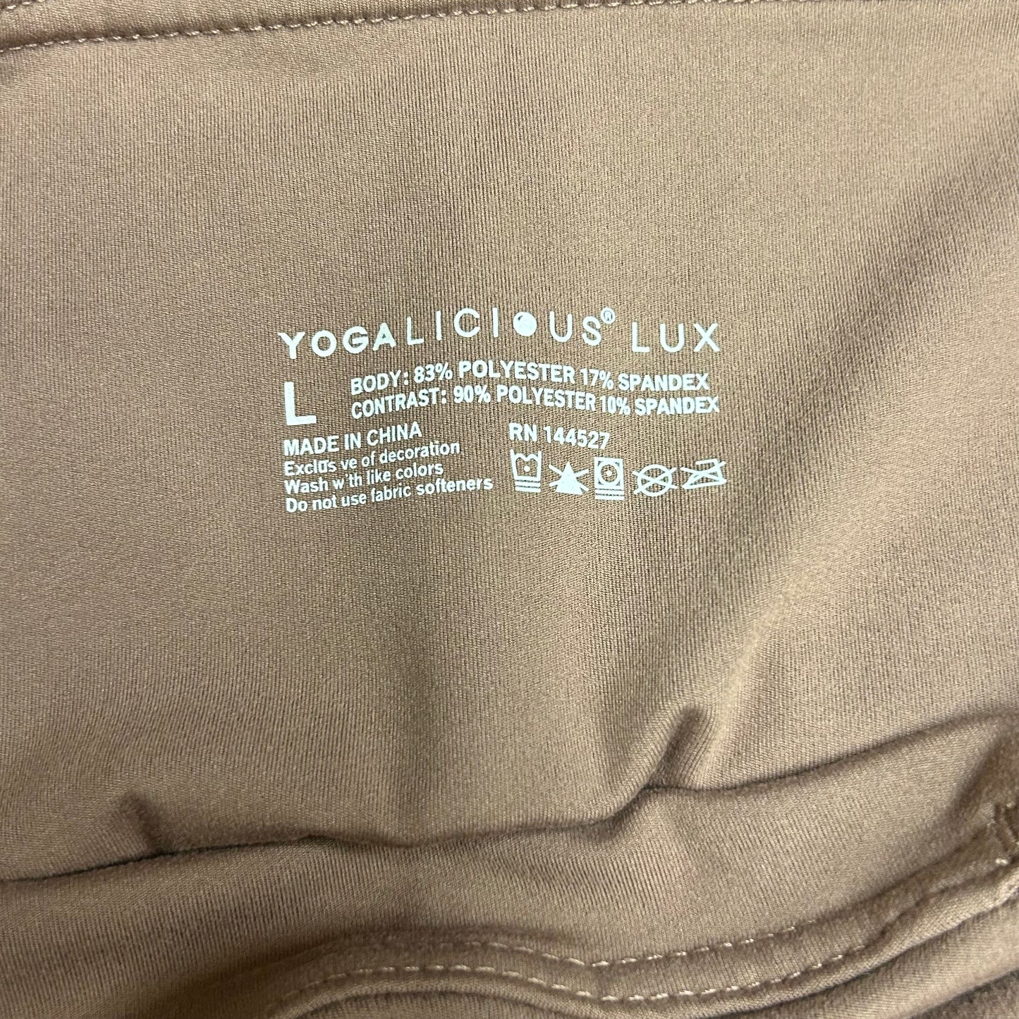 Athletic Leggings By Yogalicious In Brown, Size: 12