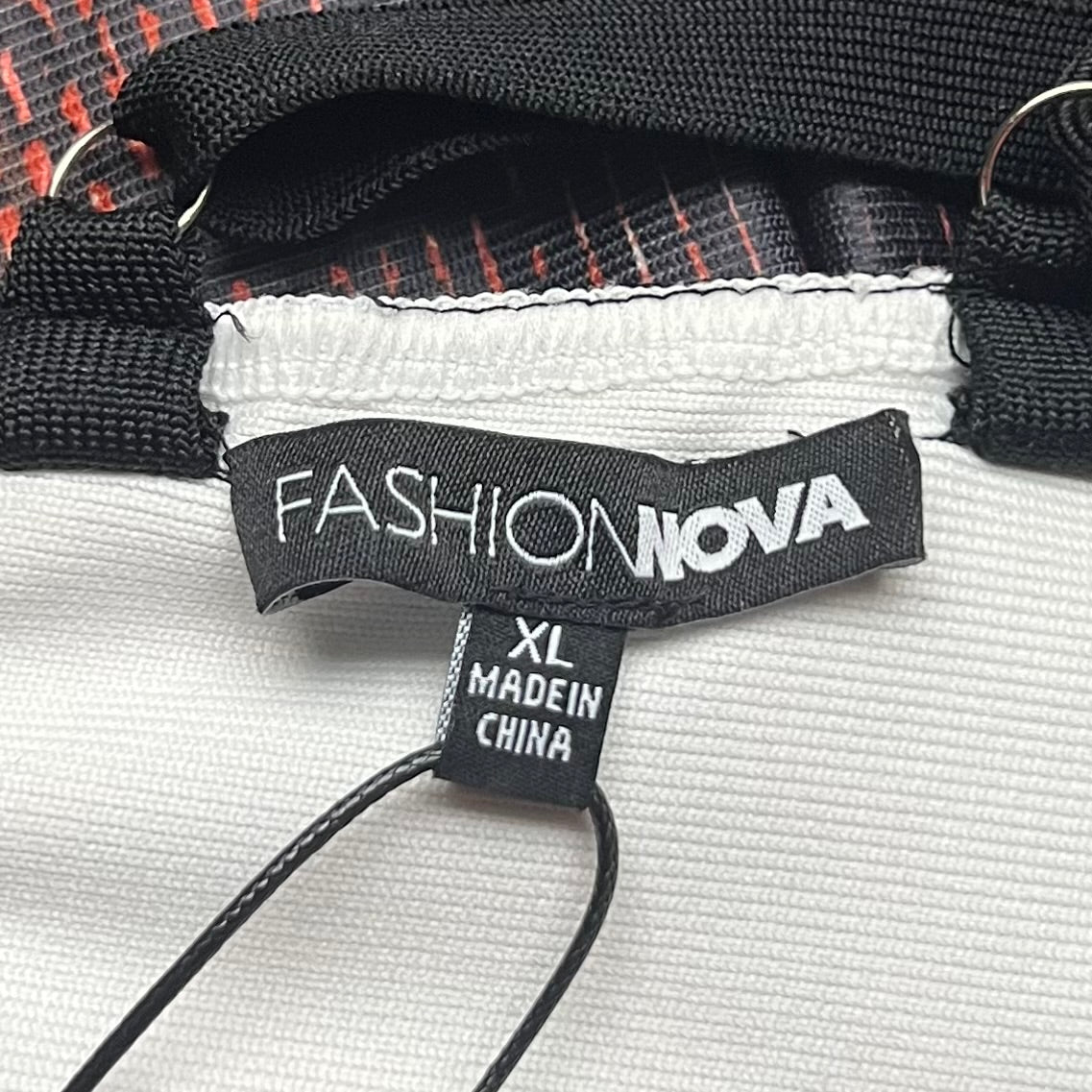 Dress Party Midi By Fashion Nova In Black & Orange, Size: Xl