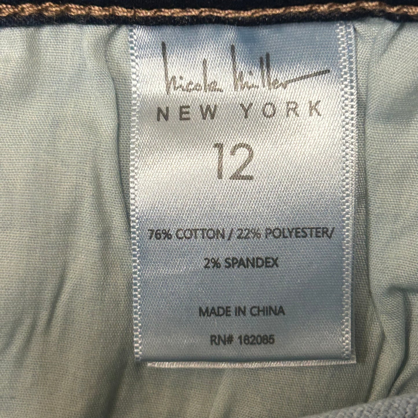 Jeans Boot Cut By Nicole Miller In Blue Denim, Size: 12