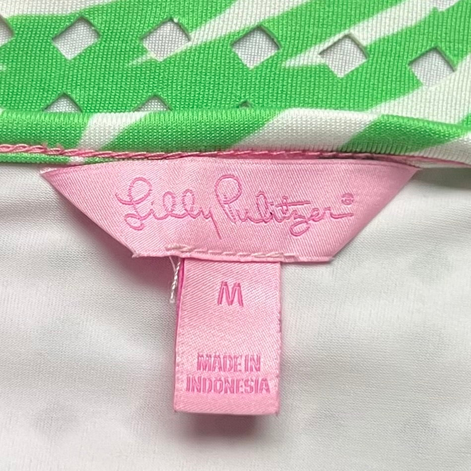 Dress Designer By Lilly Pulitzer In Green & Pink, Size: M