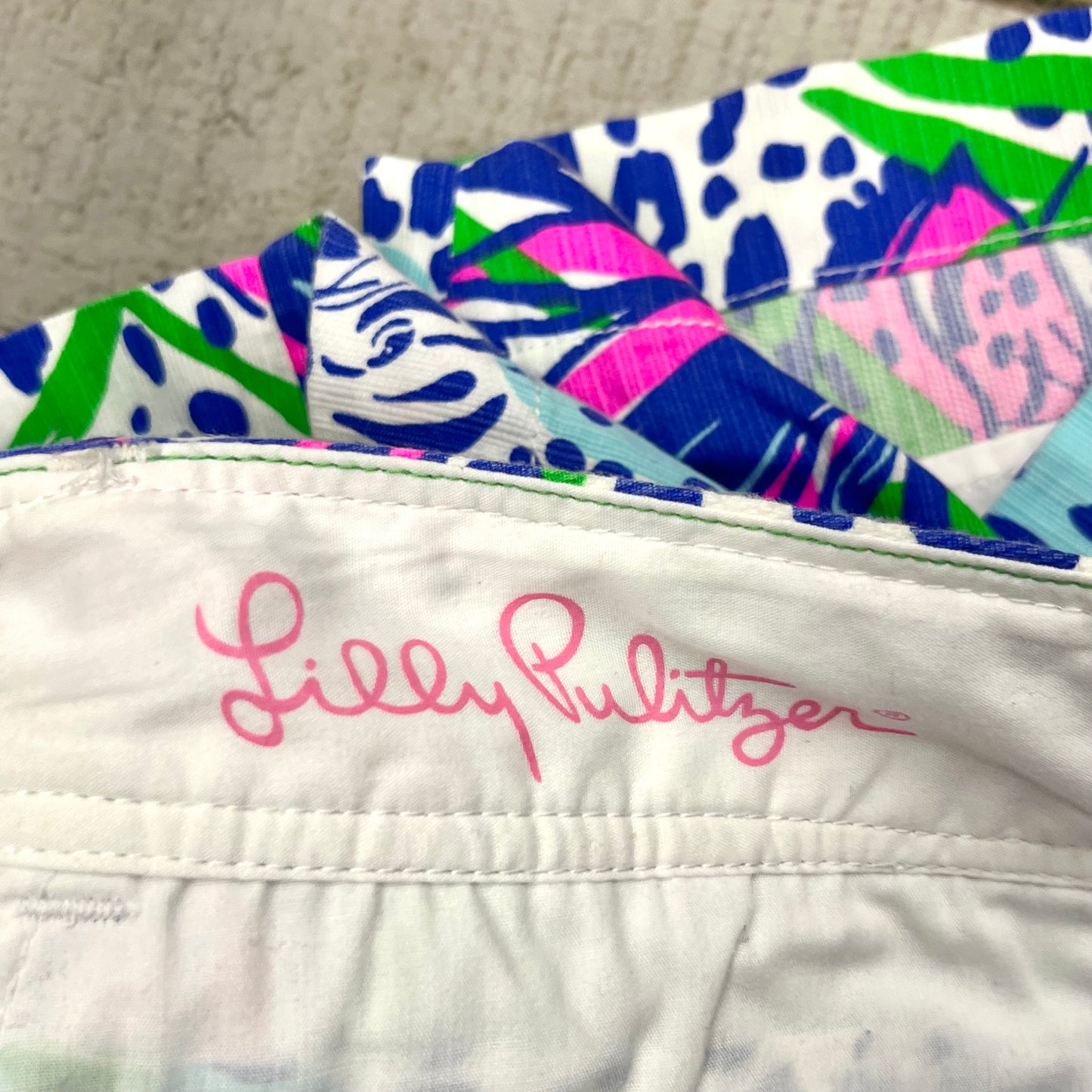 Shorts Designer By Lilly Pulitzer In Blue & Pink, Size: 6
