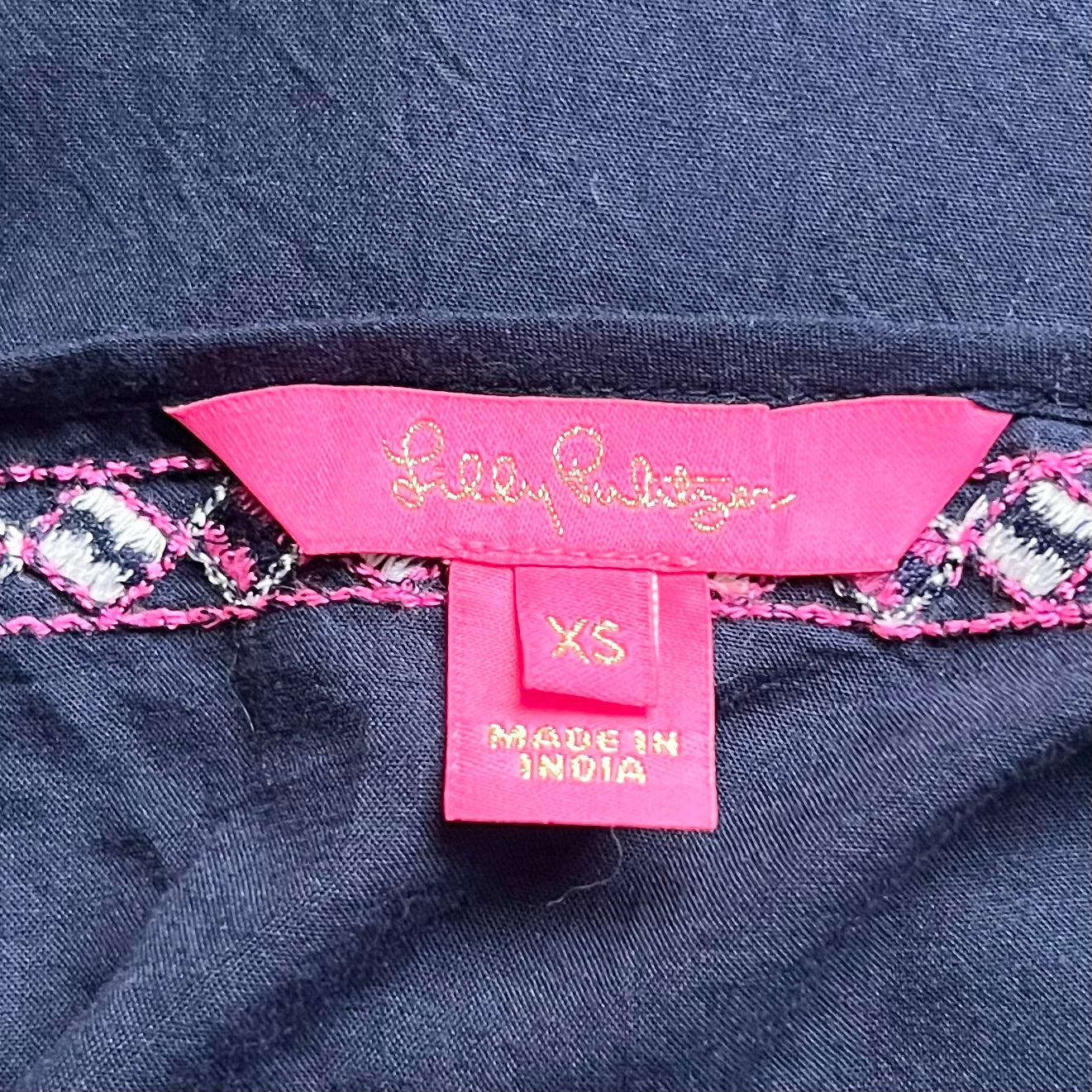 Top Long Sleeve Designer By Lilly Pulitzer In Navy, Size: Xs