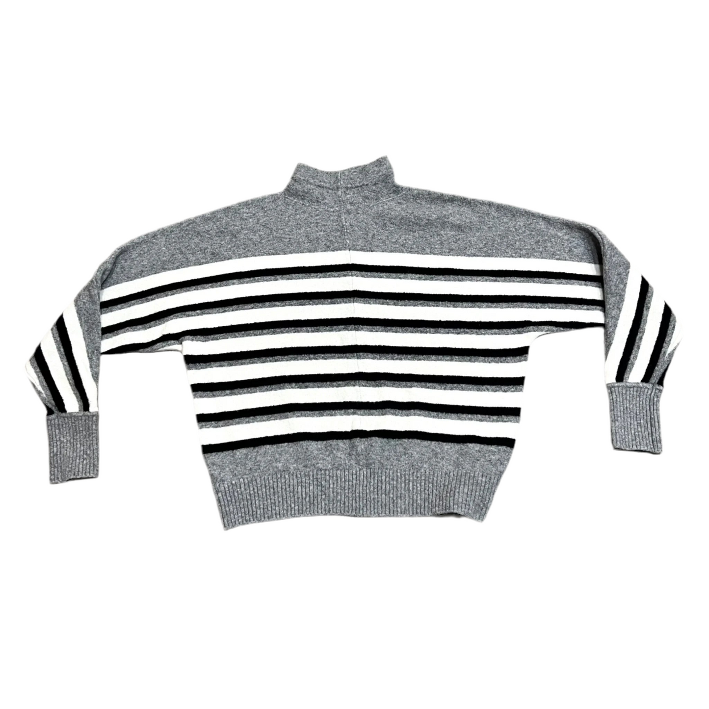 Sweater By Loft In Grey & White, Size: S