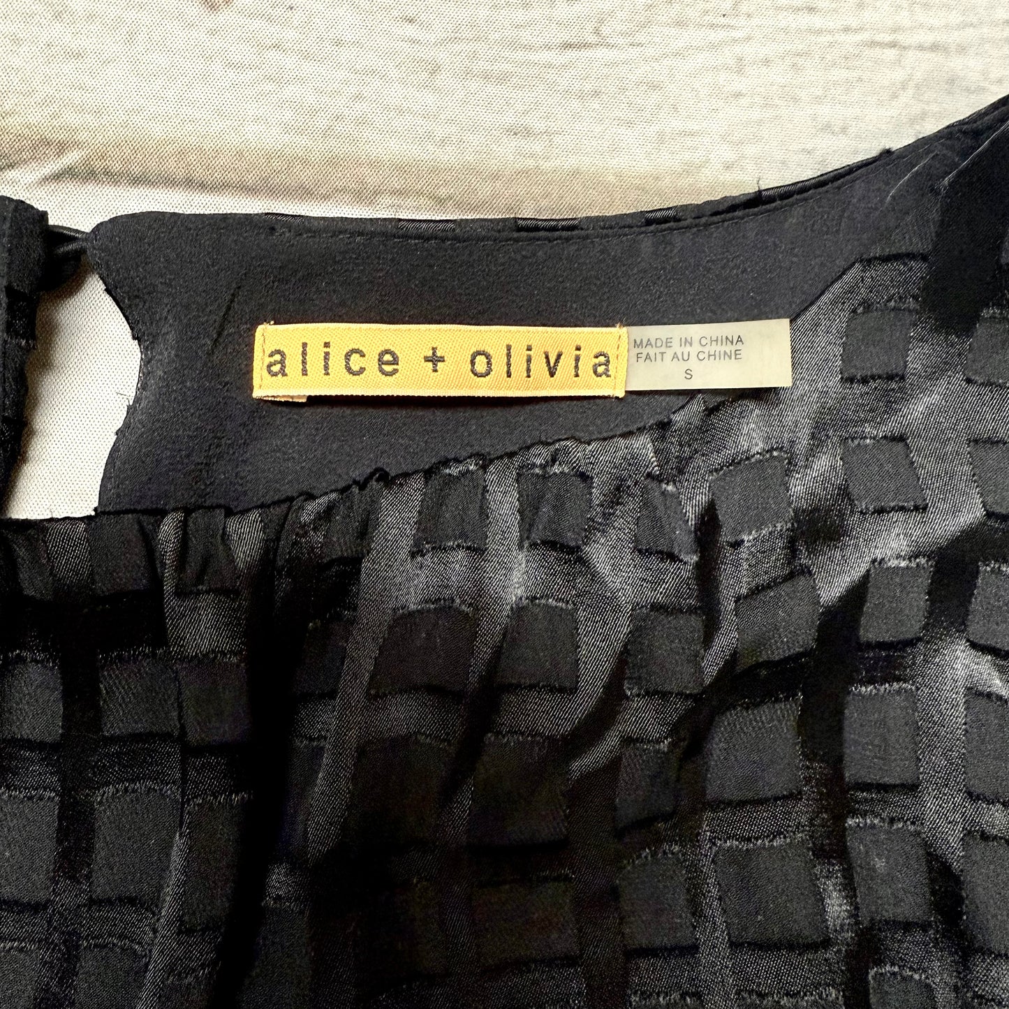 Dress Designer By Alice + Olivia In Black, Size: S