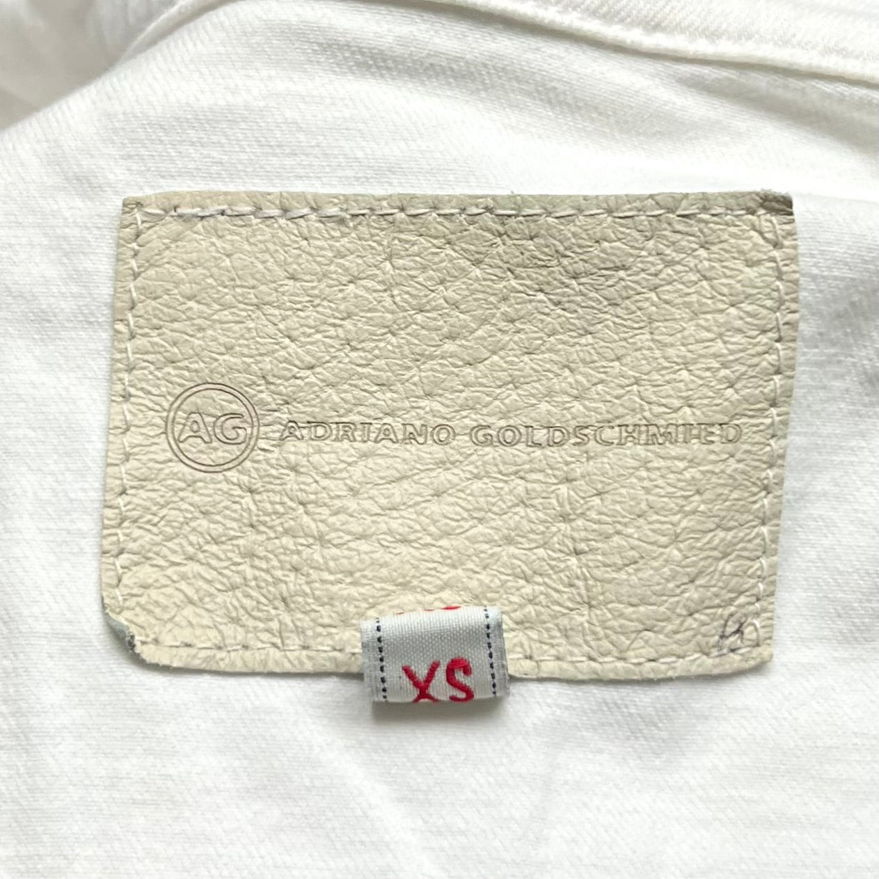 Jacket Denim By Adriano Goldschmied In White Denim, Size: Xs