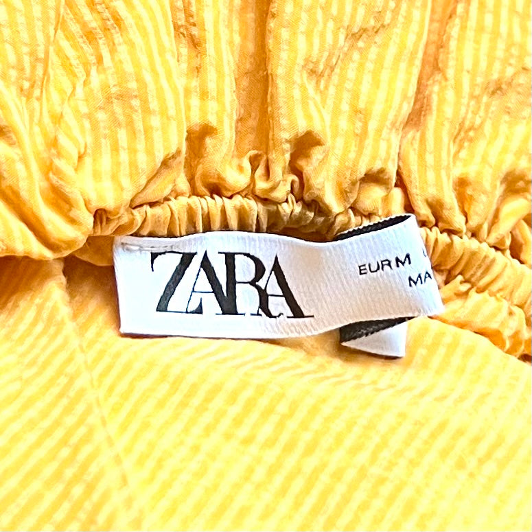 Top Short Sleeve By Zara In Orange, Size: M