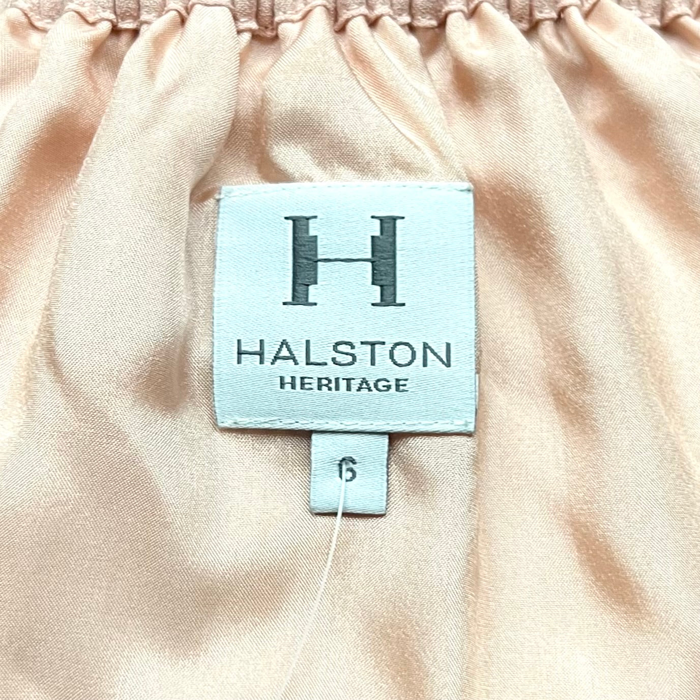 Dress Designer By Halston In Peach, Size: S