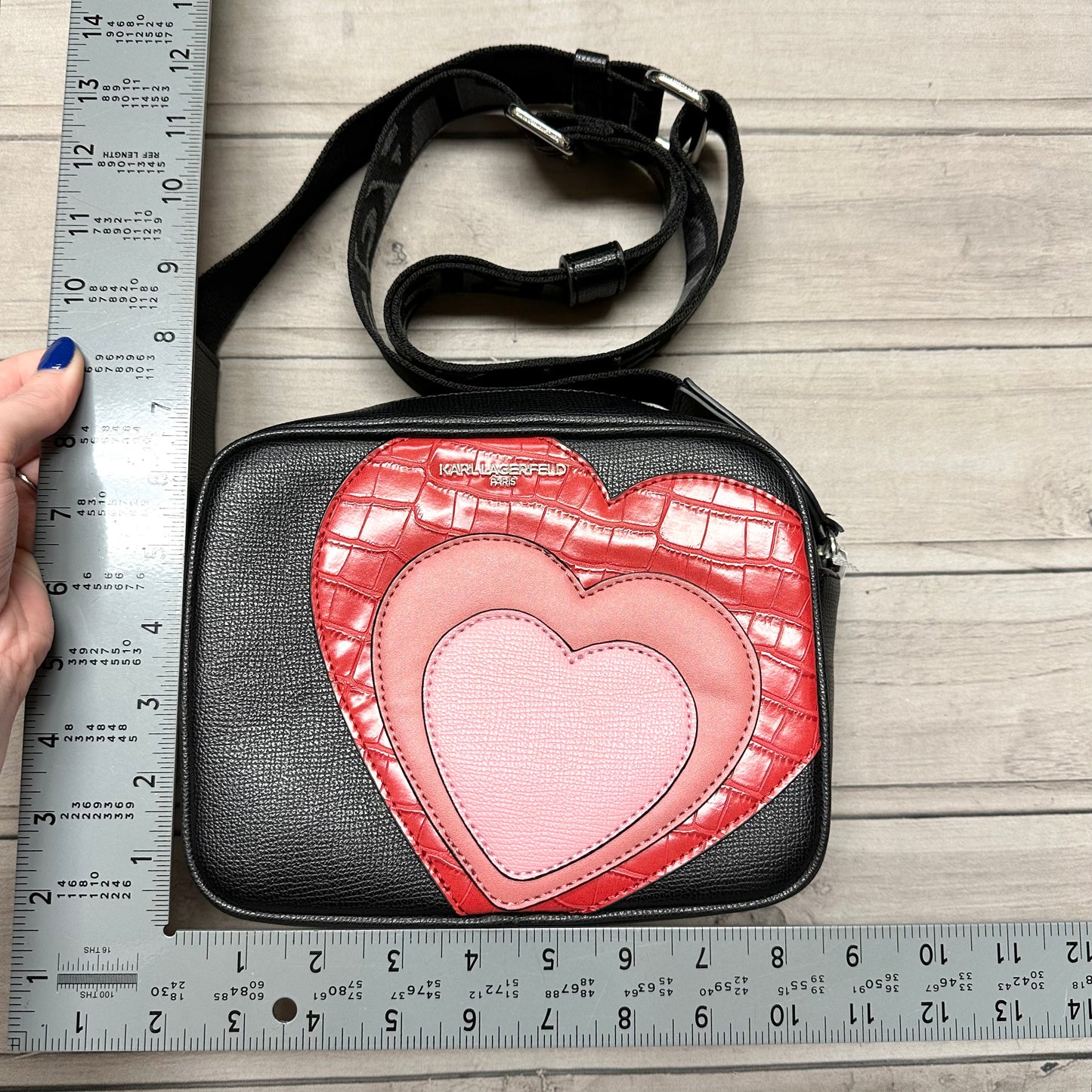 Crossbody Designer By Karl Lagerfeld, Size: Medium