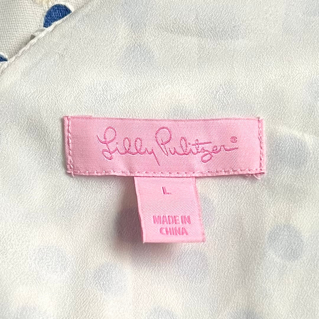 Dress Designer By Lilly Pulitzer In Polkadot Pattern, Size: L