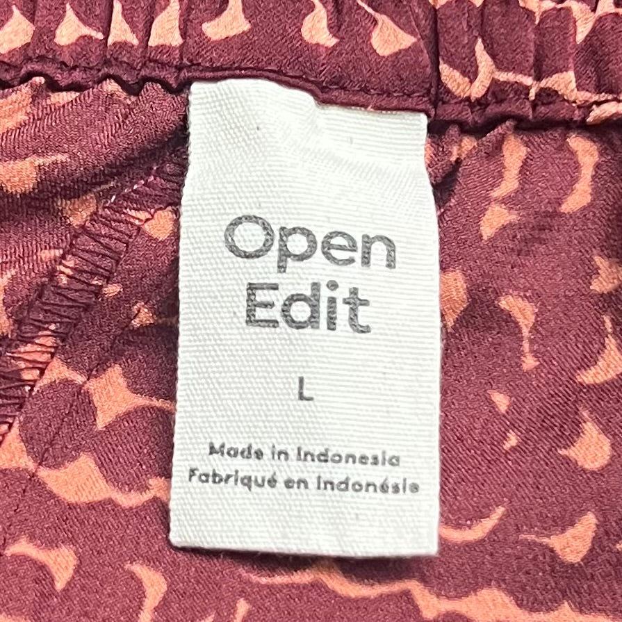 Shorts By Open Edit In Orange & Red, Size: L