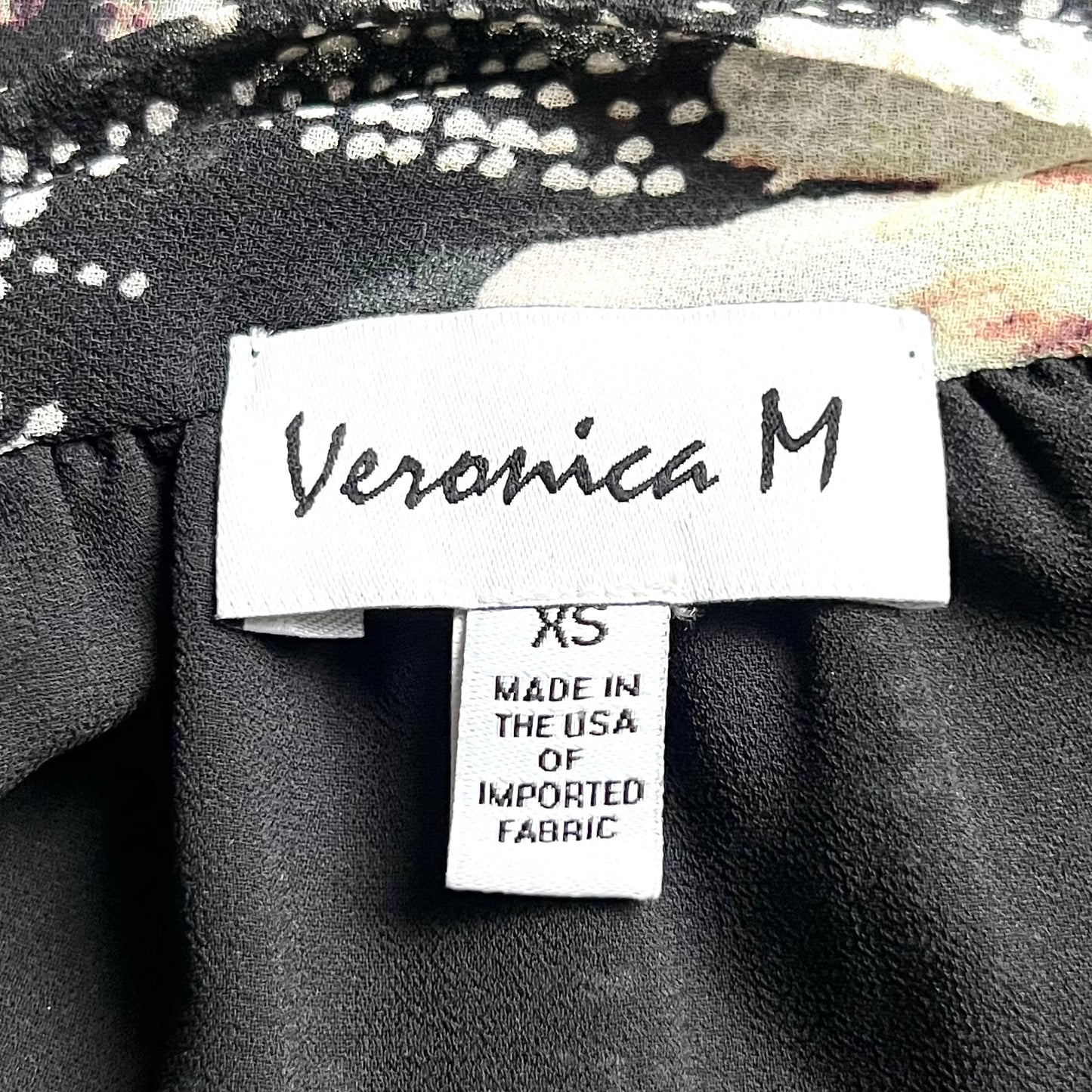Top Sleeveless By Veronica M In Black & Cream, Size: Xs