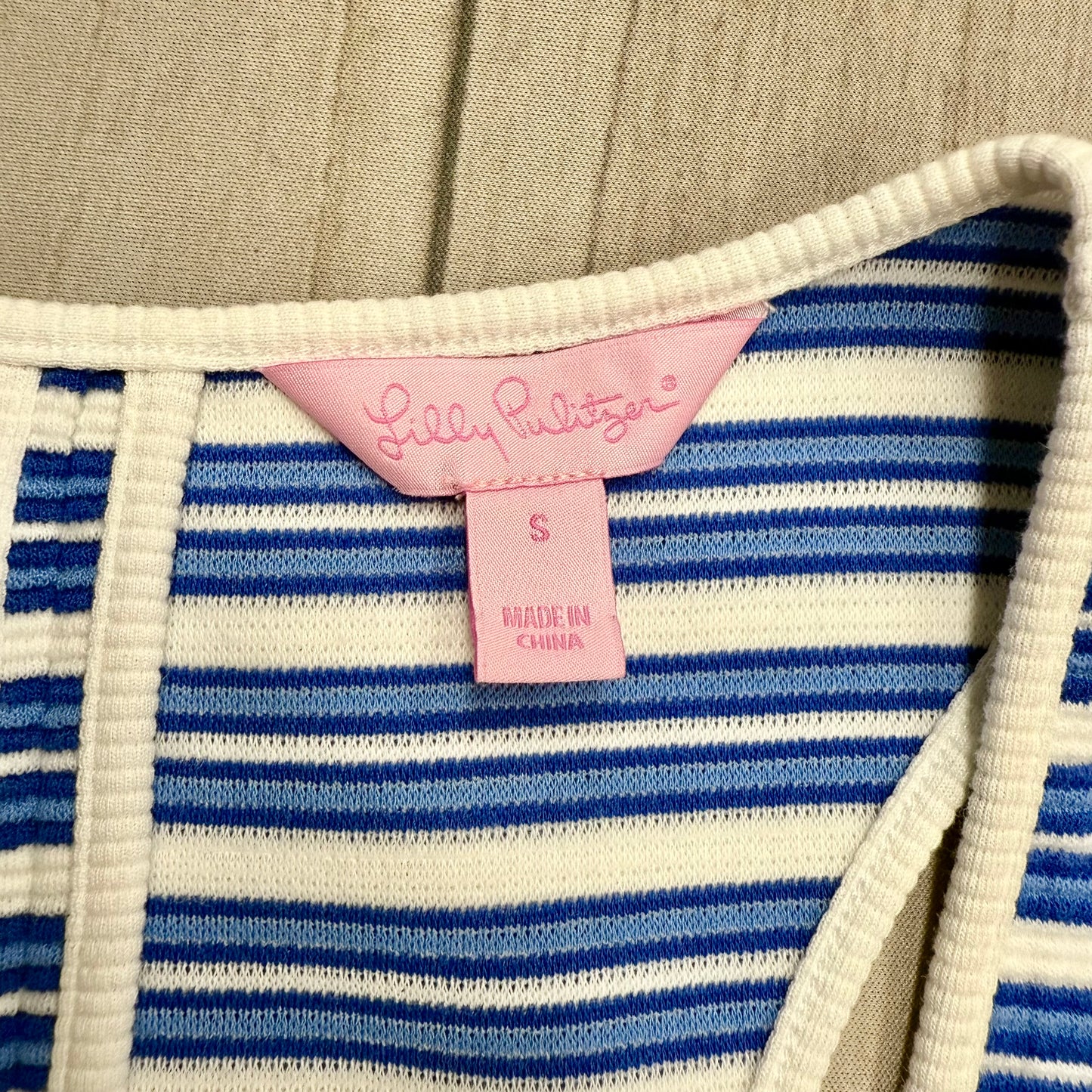 Dress Designer By Lilly Pulitzer In Blue & White, Size: S