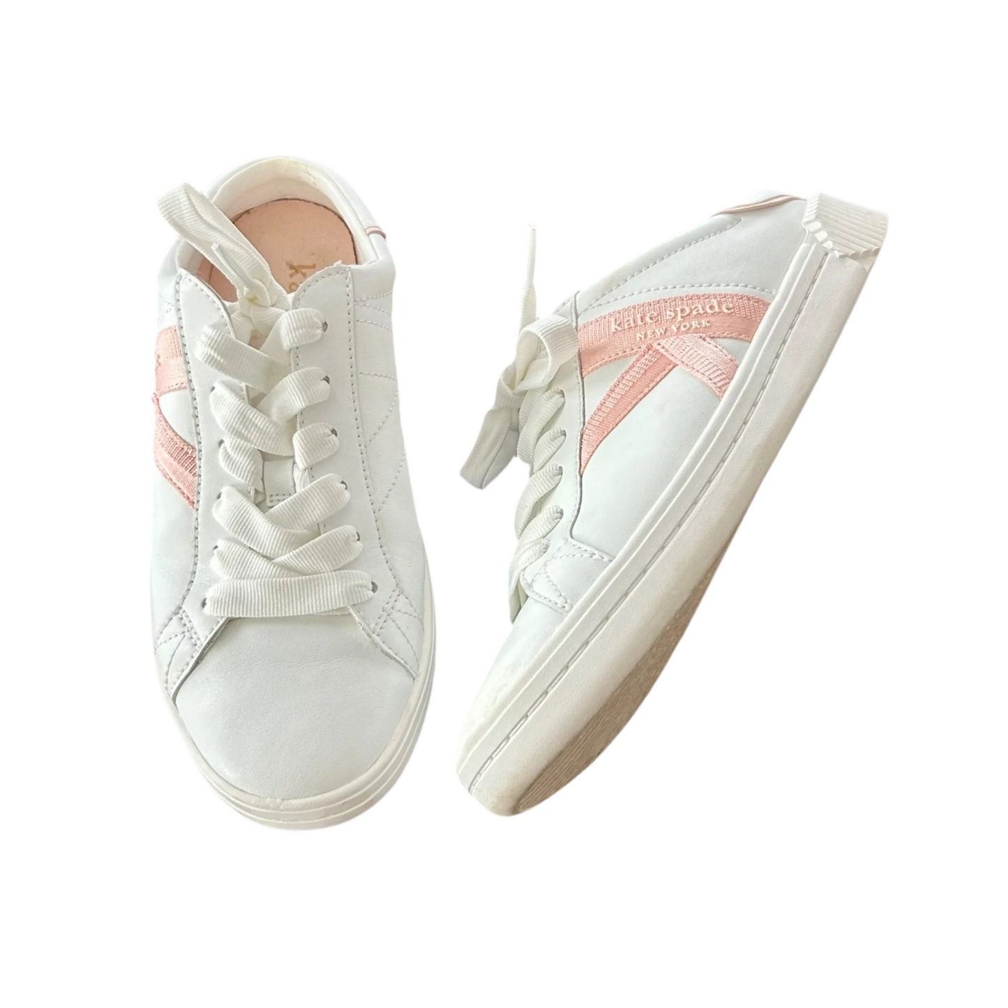 Shoes Designer By Kate Spade In Pink & White, Size: 8
