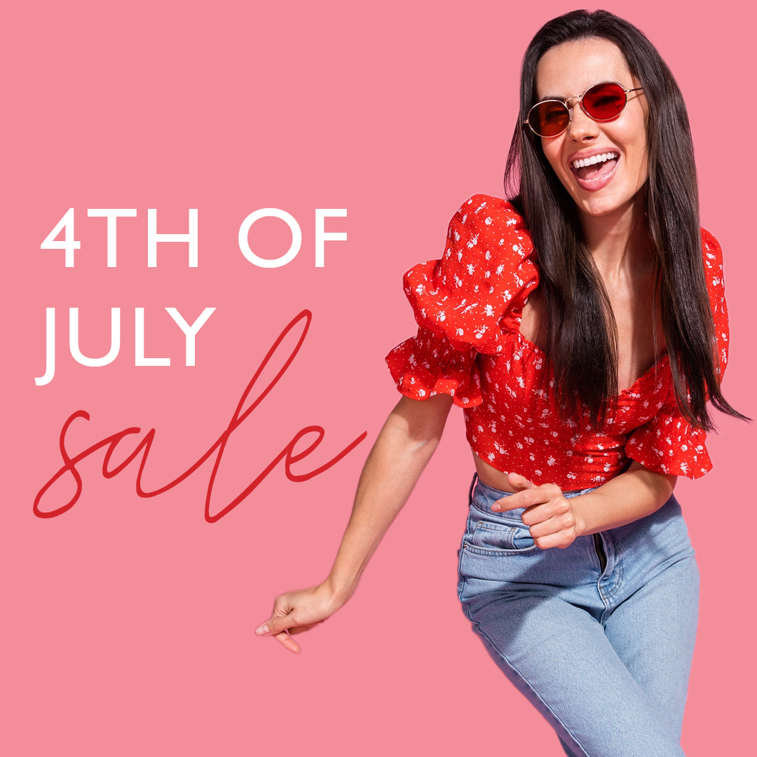 woman in red white and blue for sale July 3-5