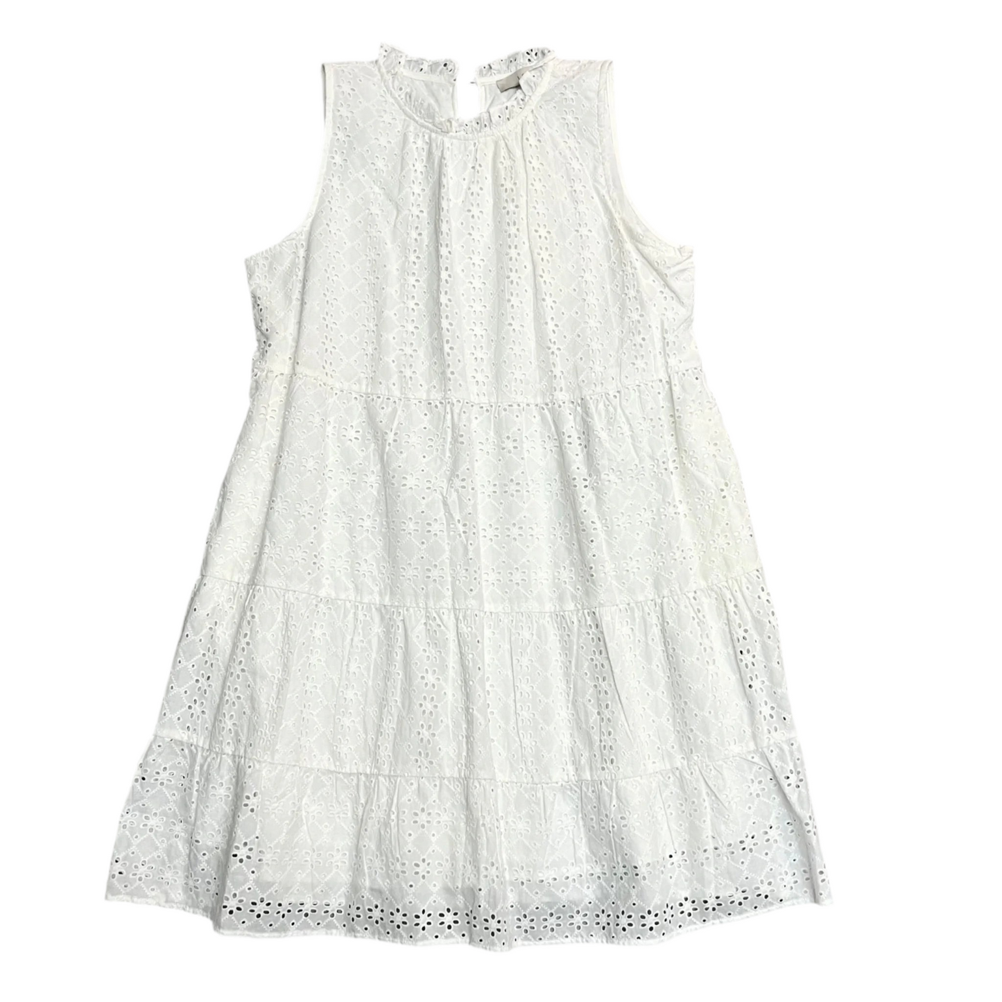 Dress Casual Midi By Loft In White, Size: Lp