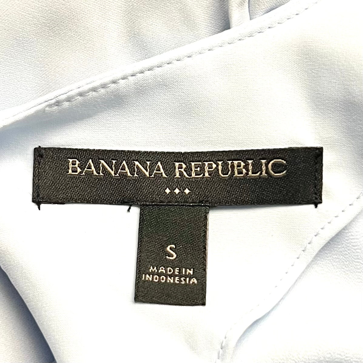 Blouse Short Sleeve By Banana Republic In Blue, Size: S