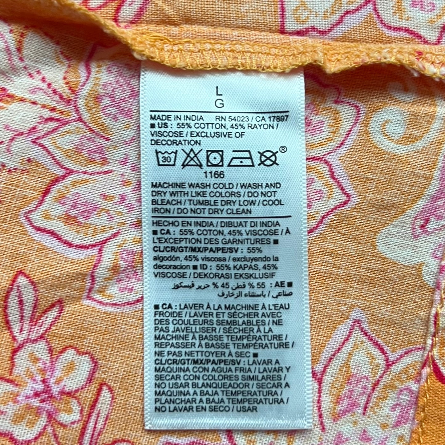 Dress Casual Maxi By Old Navy In Orange & Pink, Size: L