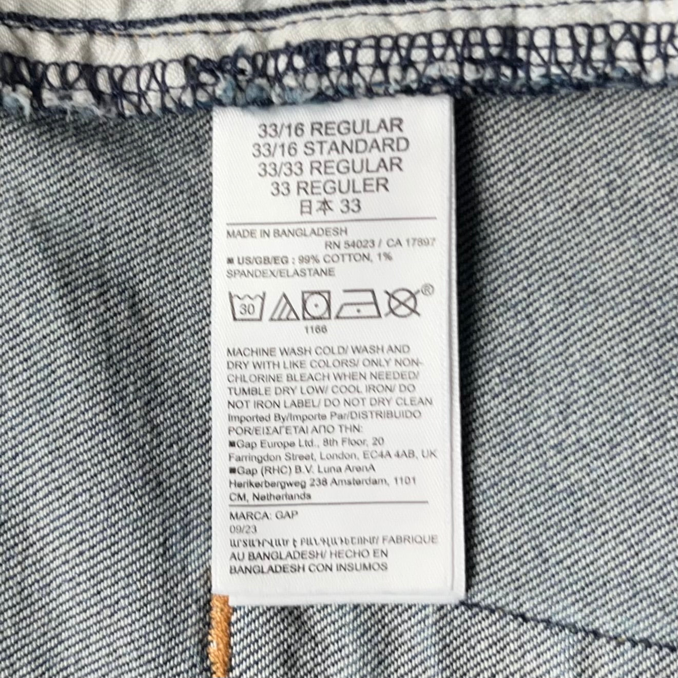 Jeans Wide Leg By Gap In Blue Denim, Size: 16