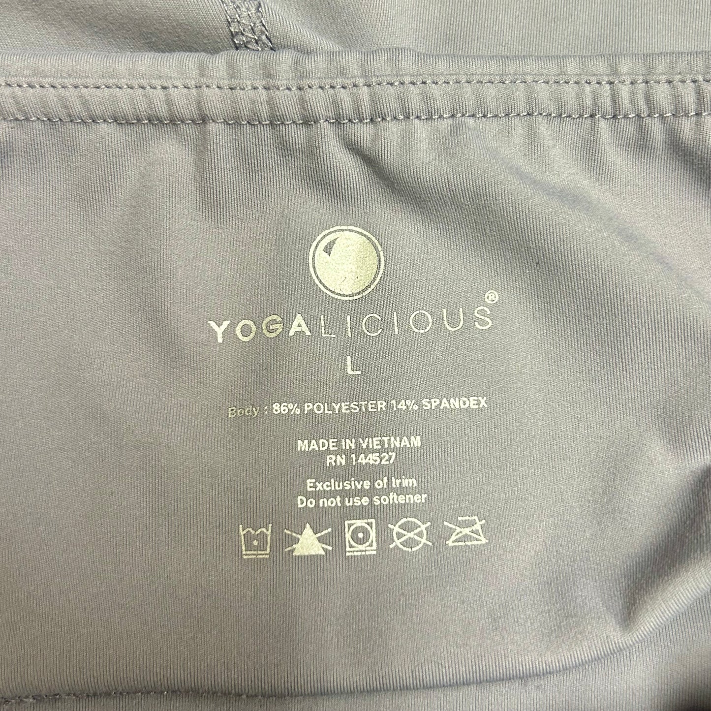 Athletic Leggings By Yogalicious In Grey, Size: 12