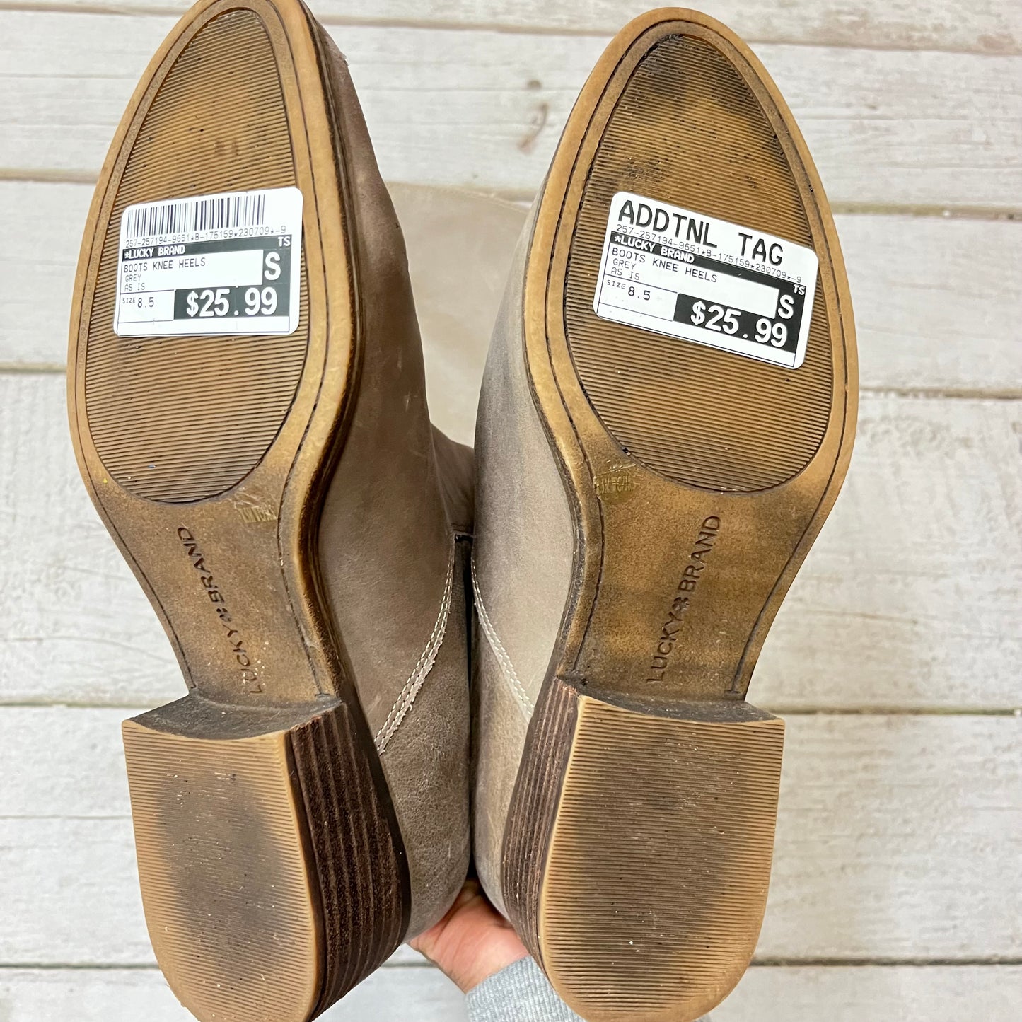 Boots Knee Heels By Lucky Brand Size: 8.5