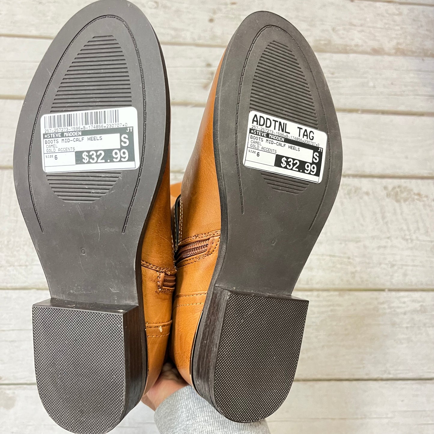 Boots Mid-calf Heels By Steve Madden Size: 6
