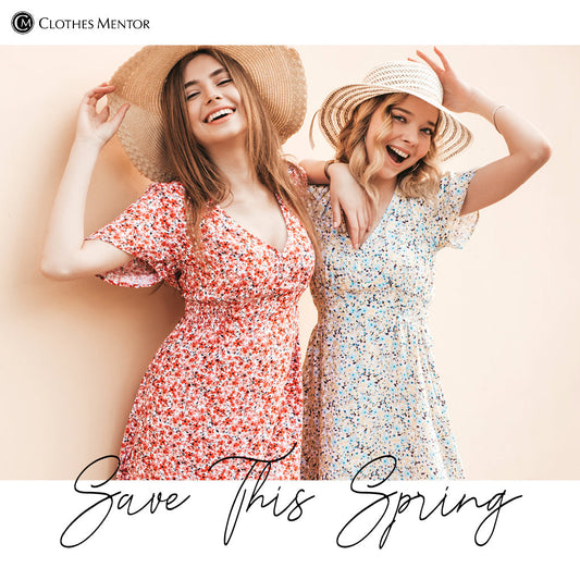 Girls in spring dresses and cute hats