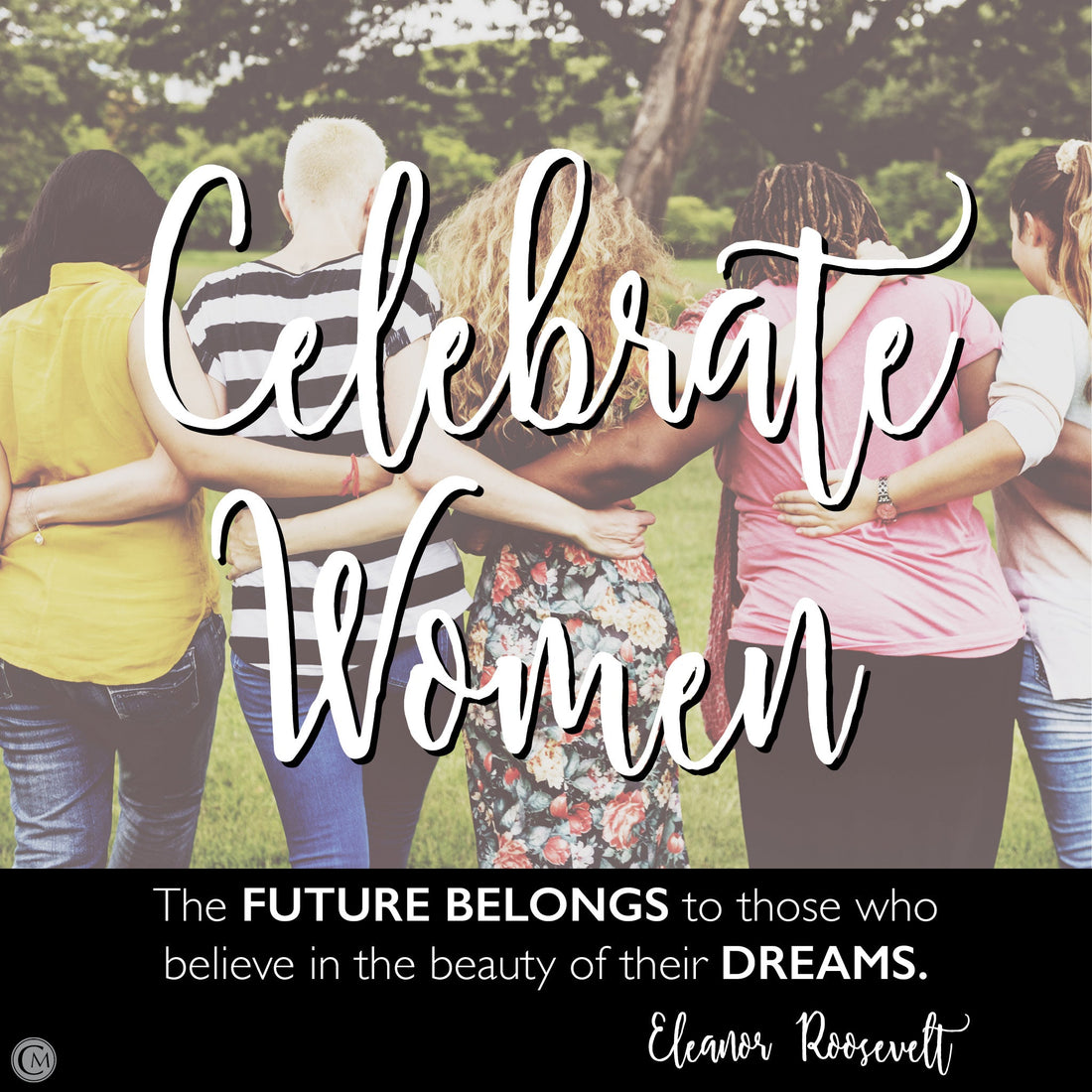 women supporting women on a walk