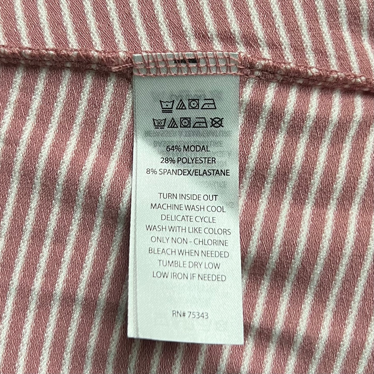 Top Sleeveless By Jones And Co In Pink & White, Size: L