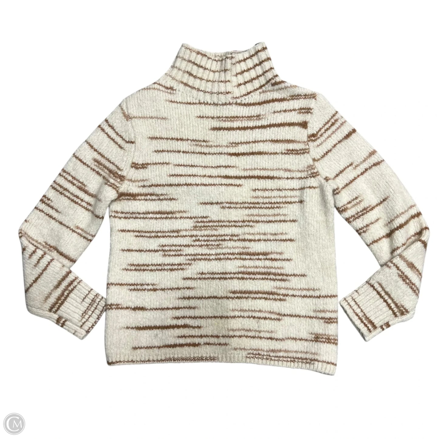 Sweater By Banana Republic In Tan & White, Size: S