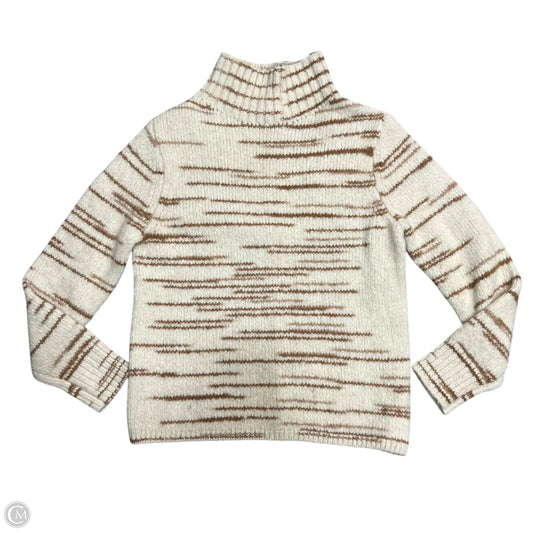 Sweater By Banana Republic In Tan & White, Size: S
