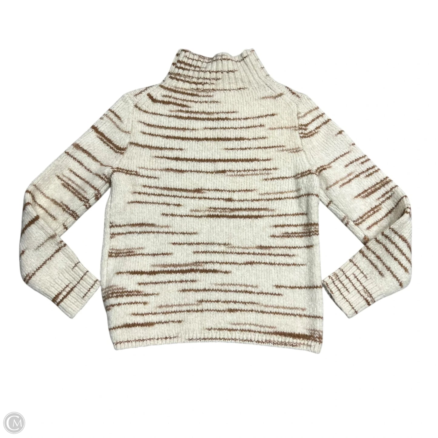 Sweater By Banana Republic In Tan & White, Size: S