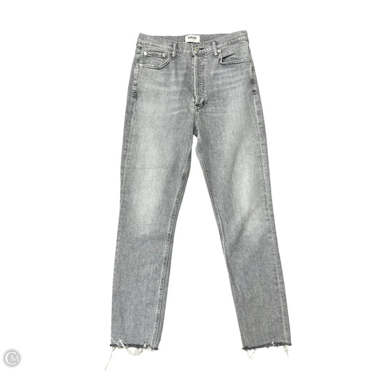 Jeans Straight By Agolde In Grey Denim, Size: 4