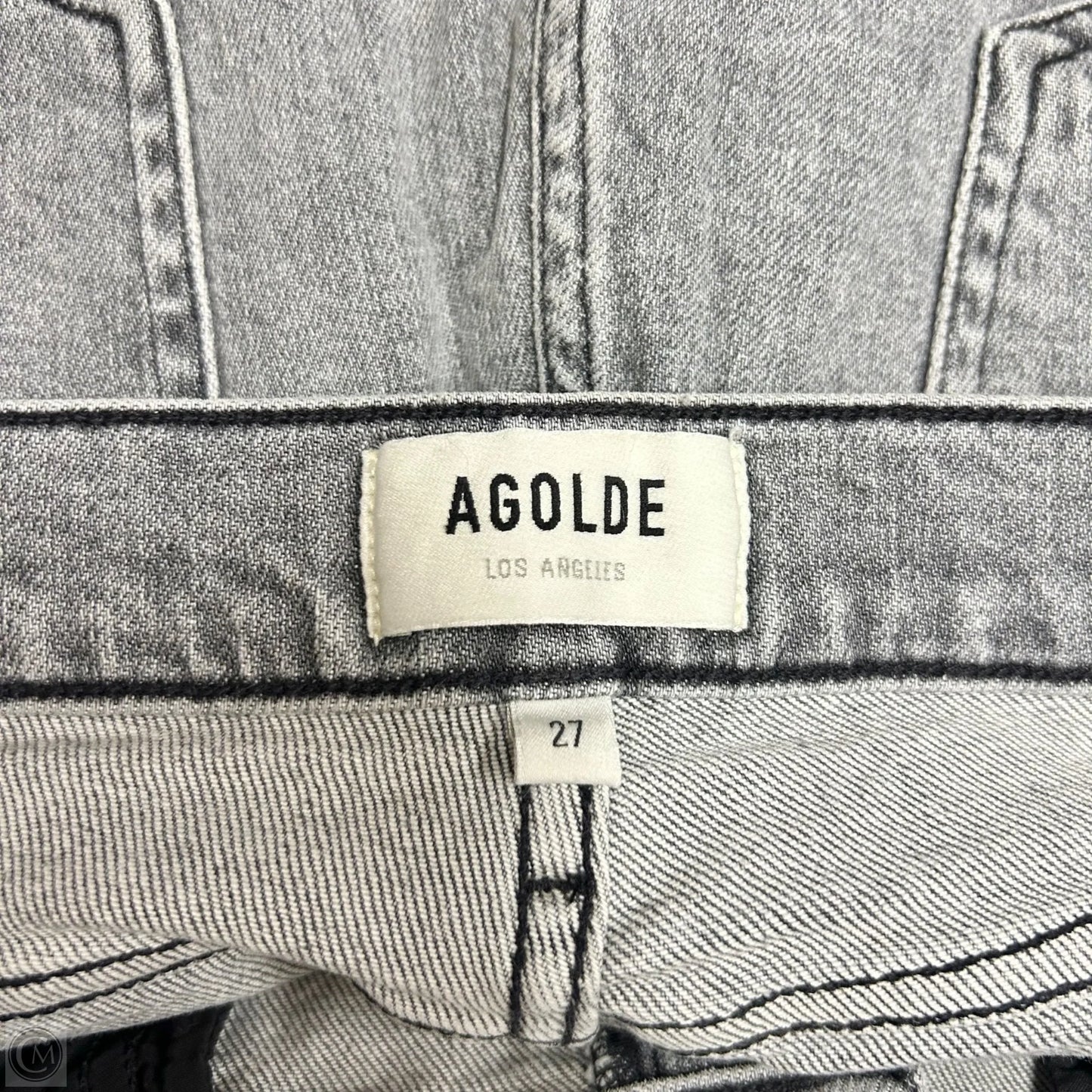 Jeans Straight By Agolde In Grey Denim, Size: 4