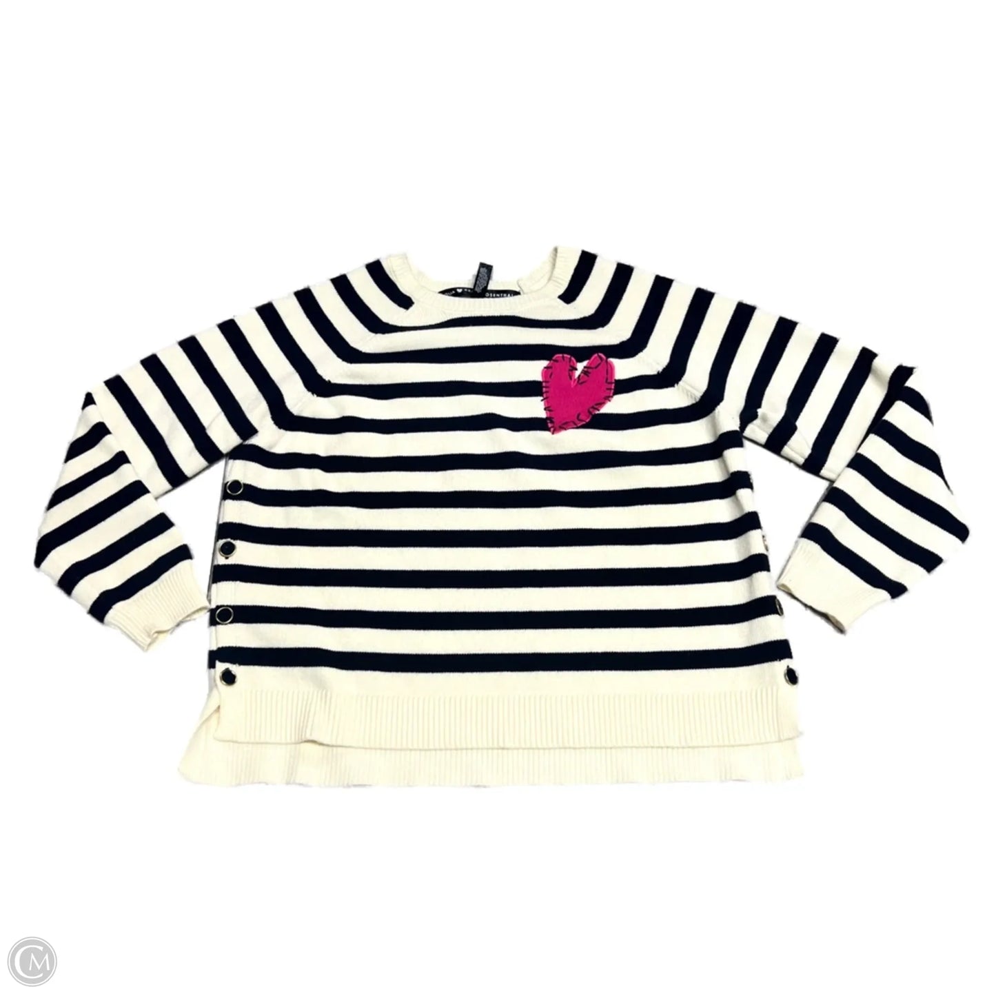Sweater By Aqua In Black & White, Size: Xs