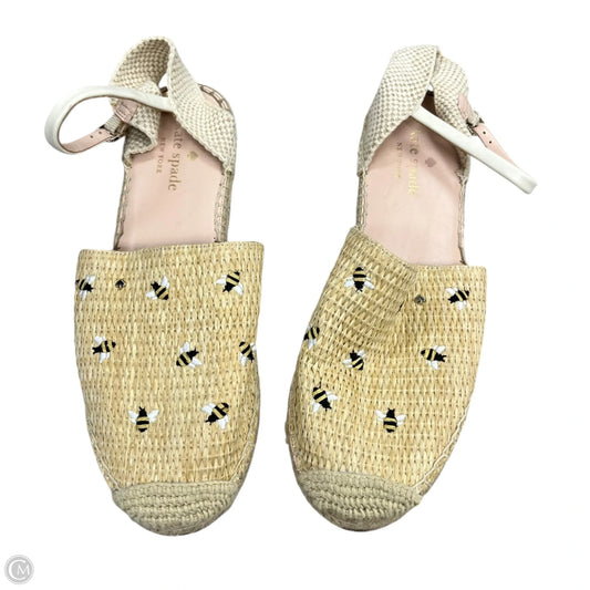 Shoes Designer By Kate Spade In Tan & White, Size: 10