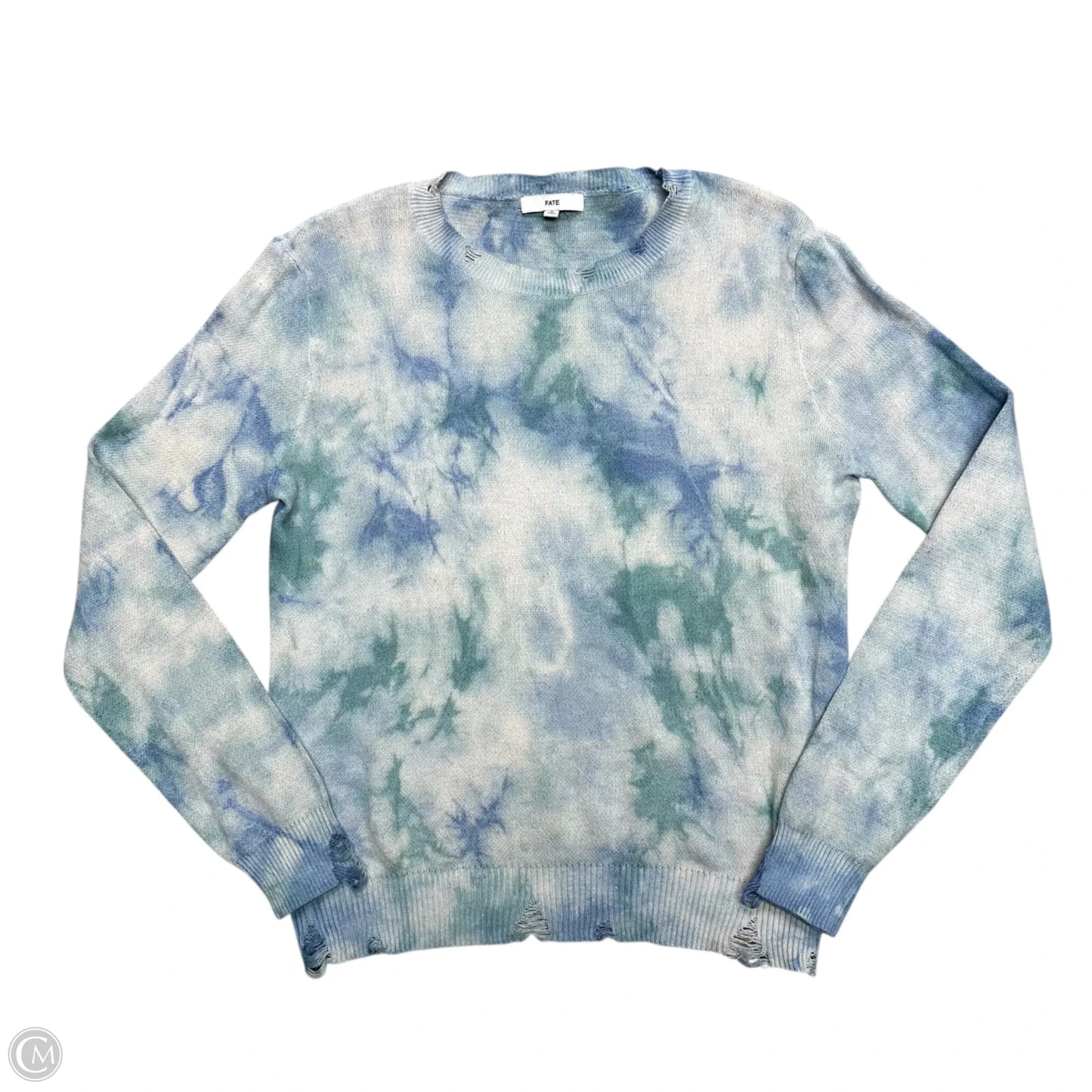 Sweater By Fate In Blue & Grey, Size: S