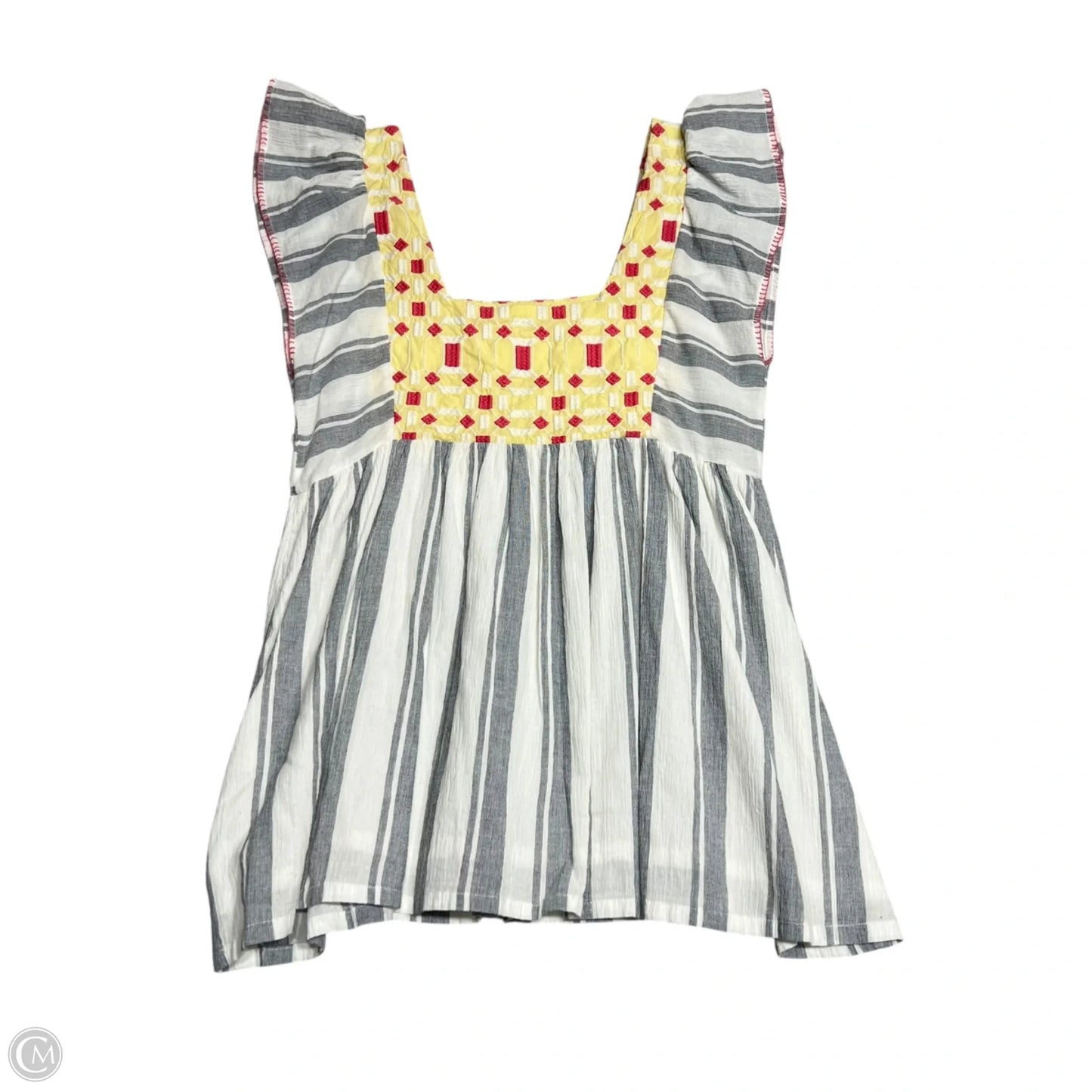 Top Sleeveless By Forever That Girl In Blue & Yellow, Size: Xs