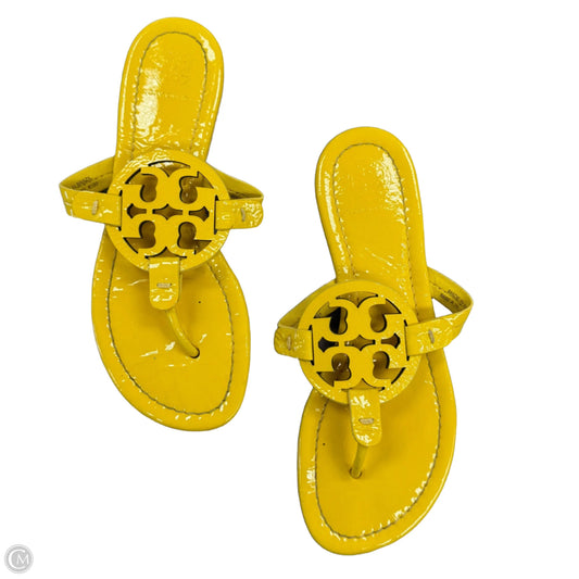Sandals Designer By Tory Burch In Yellow, Size: 6.5