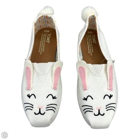 Shoes Flats By Toms In Pink & White, Size: 6.5