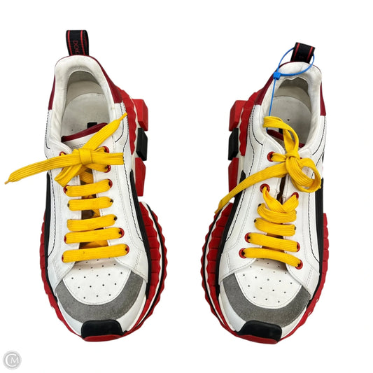 Shoes Luxury Designer By Dolce And Gabbana In Black & Red, Size: 9.5