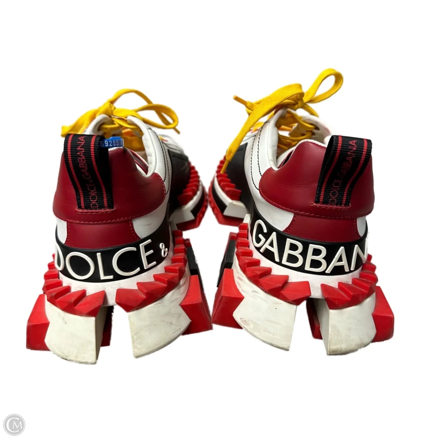 Shoes Luxury Designer By Dolce And Gabbana In Black & Red, Size: 9.5