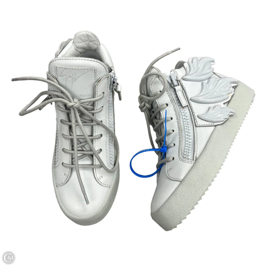 Shoes Luxury Designer By Giuseppe Zanotti In Grey, Size: 5