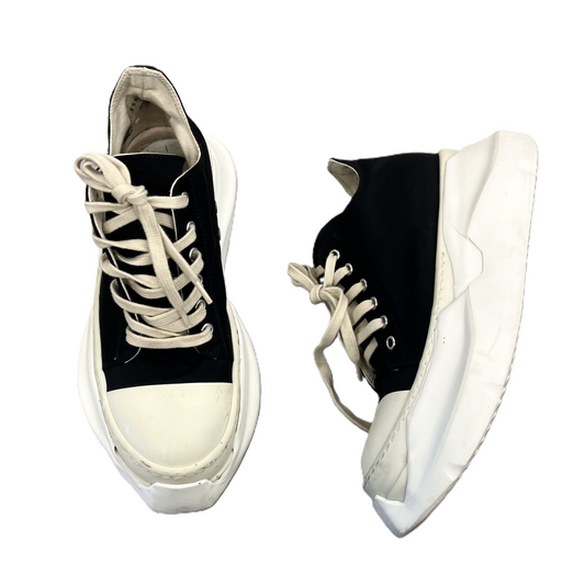 Shoes Luxury Designer By Rick Owens In Black White, Size: 8.5