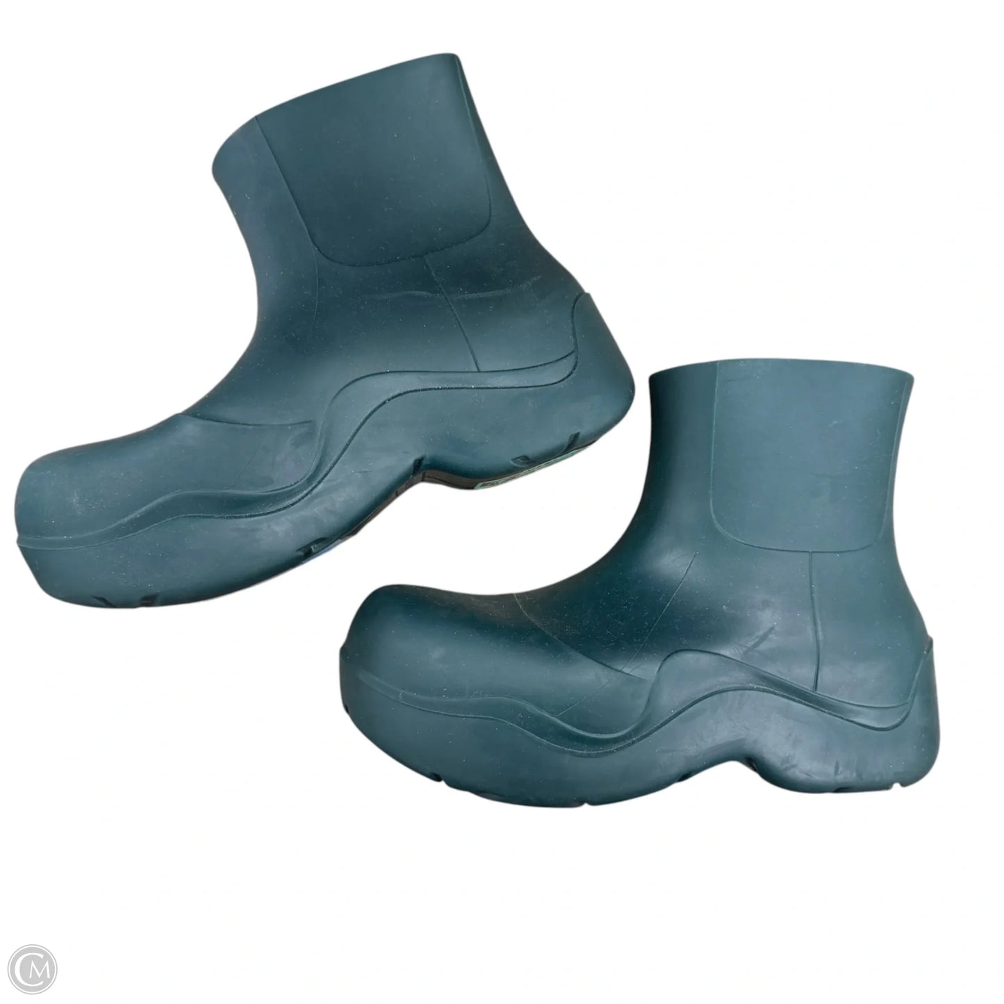 Boots Luxury Designer By Bottega Veneta In Teal, Size: 6.5