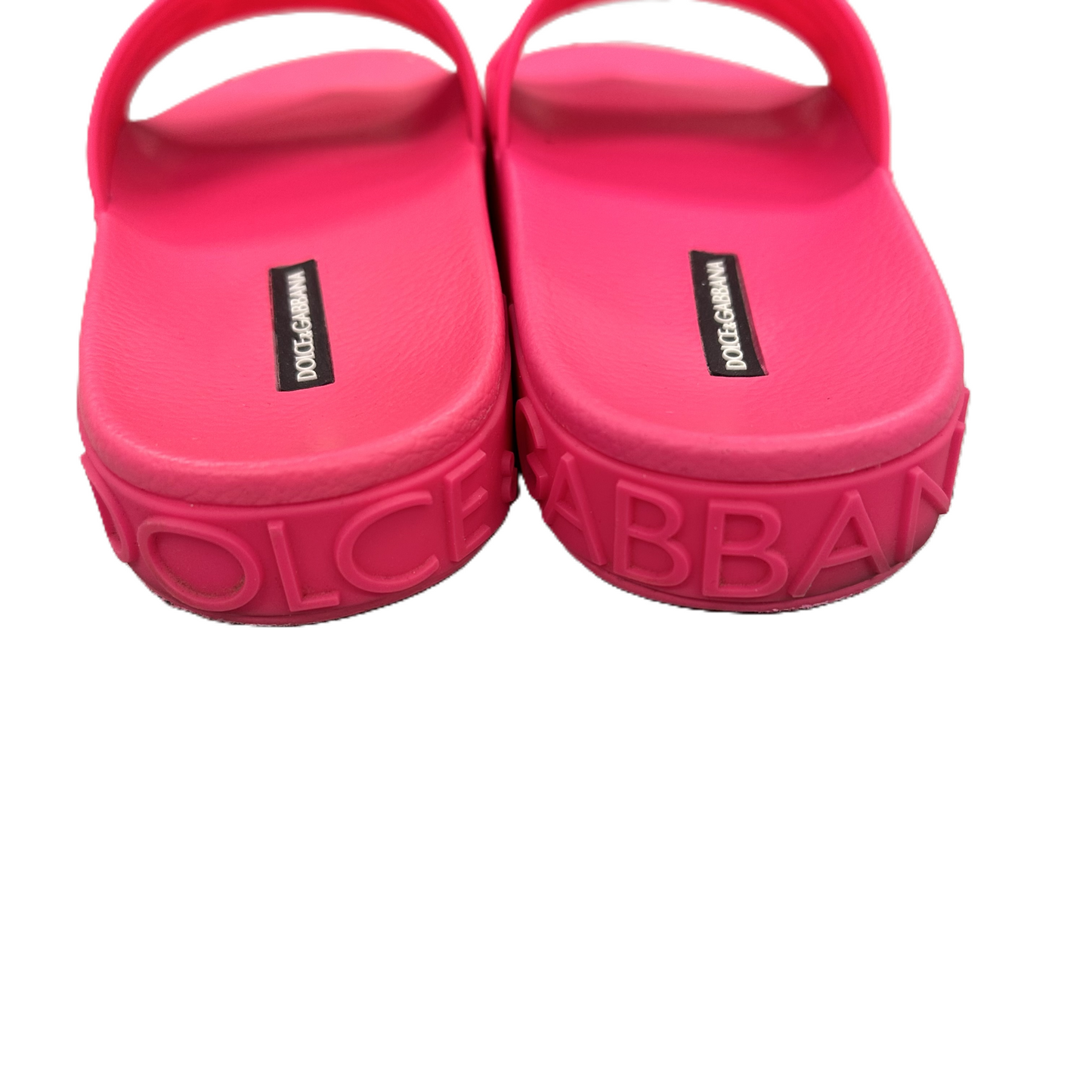 Sandals Luxury Designer By Dolce And Gabbana In Pink, Size: 8.5